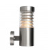 1 Light Outdoor Coastal Wall Light, Marine Grade Brushed Stainless Steel IP44, E27