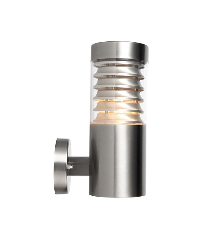 1 Light Outdoor Coastal Wall Light, Marine Grade Brushed Stainless Steel IP44, E27