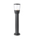 Outdoor Bollard Light Clear Polycarbonate, Textured Dark Matt Anthracite Paint IP44, GU10