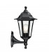 1 Light Outdoor Wall Lantern Clear Glass, Black Polypropylene IP44, E27