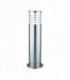1 Light Outdoor Bollard Light Satin Silver IP44, E27