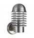 1 Light Outdoor Wall Light Polished Stainless Steel, Clear Polycarbonate IP44, E27