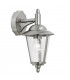 1 Light Outdoor Wall Lantern Polished Stainless Steel, Clear Polycarbonate IP44, E27