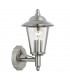 1 Light Outdoor Wall Lantern Polished Stainless Steel, Clear Polycarbonate IP44, E27