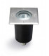 1 Light Outdoor Square Recessed Floor Light Stainless Steel Aisi 316 IP67, GU10