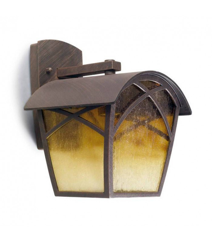 1 Light Outdoor Wall Light Rusty Brown, E27