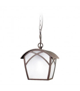 1 Light Outdoor Ceiling Pendant Light Rusty Brown, E27