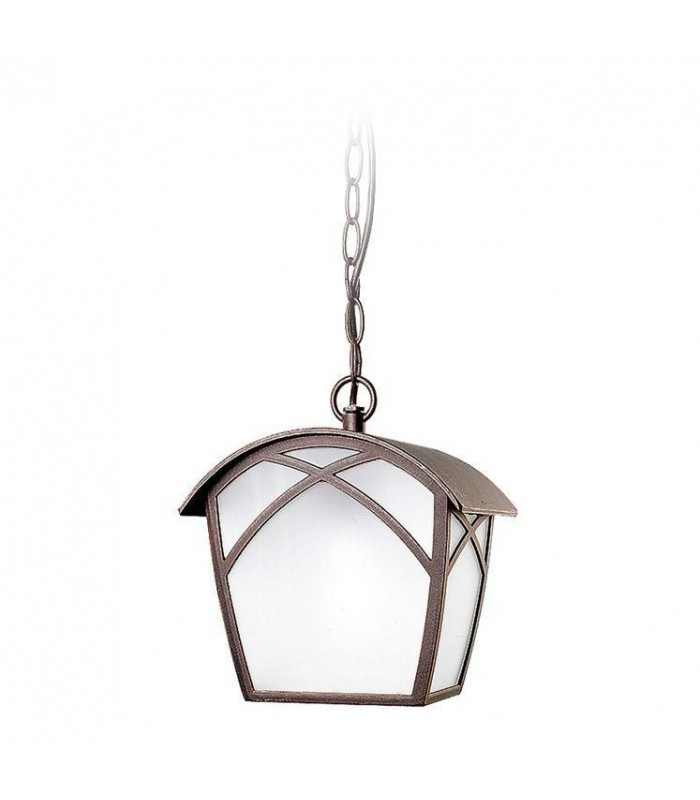 1 Light Outdoor Ceiling Pendant Light Rusty Brown, E27