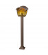 1 Light Outdoor Bollard Light Rusty Brown, E27