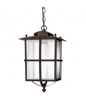 1 Light Outdoor Ceiling Pendant Light Rusty Brown IP65, E27