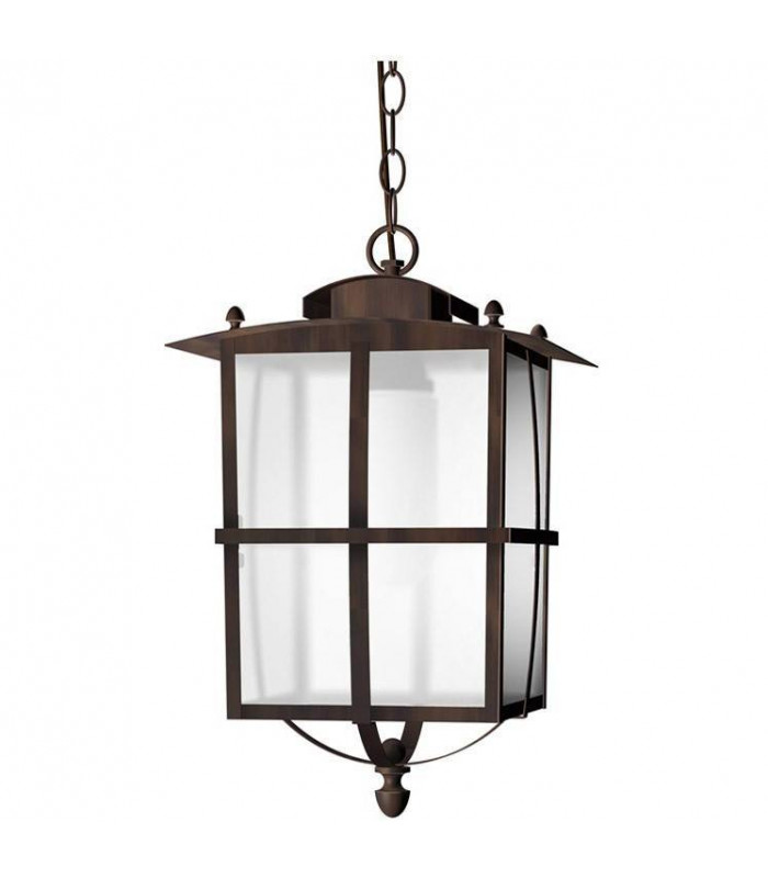 1 Light Outdoor Ceiling Pendant Light Rusty Brown IP65, E27