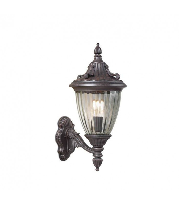 1 Light Outdoor Small Wall Lantern Rusty Brown, E27