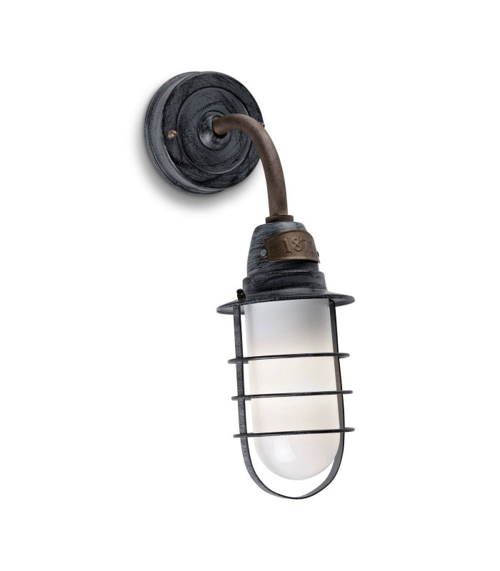 1 Light Outdoor Wall Lantern Old Grey IP65, E27