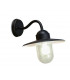 1 Light Outdoor Fisherman Dome Wall Light Black IP44, E27