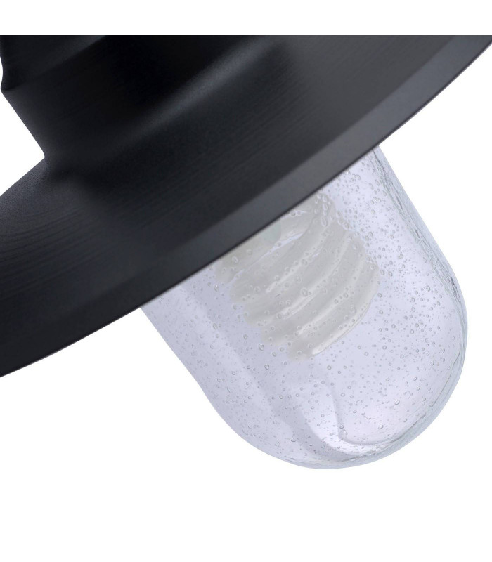 1 Light Outdoor Fisherman Dome Wall Light Black IP44, E27
