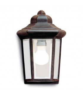 1 Light Outdoor Wall Lantern Rusty Brown, E27
