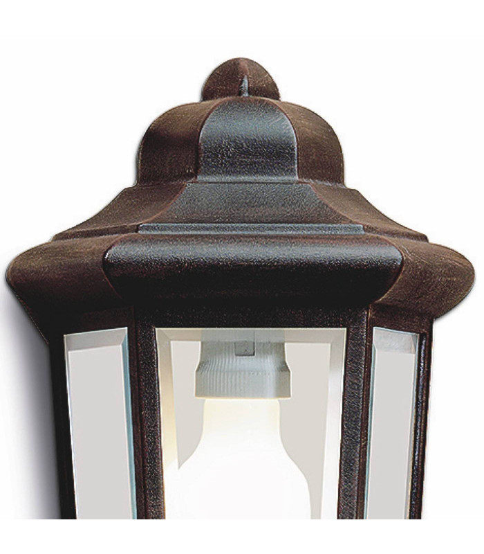 1 Light Outdoor Wall Lantern Rusty Brown, E27