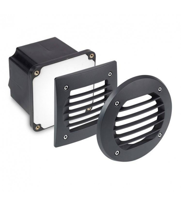 LED 20 Light Outdoor Wall Light Black IP65
