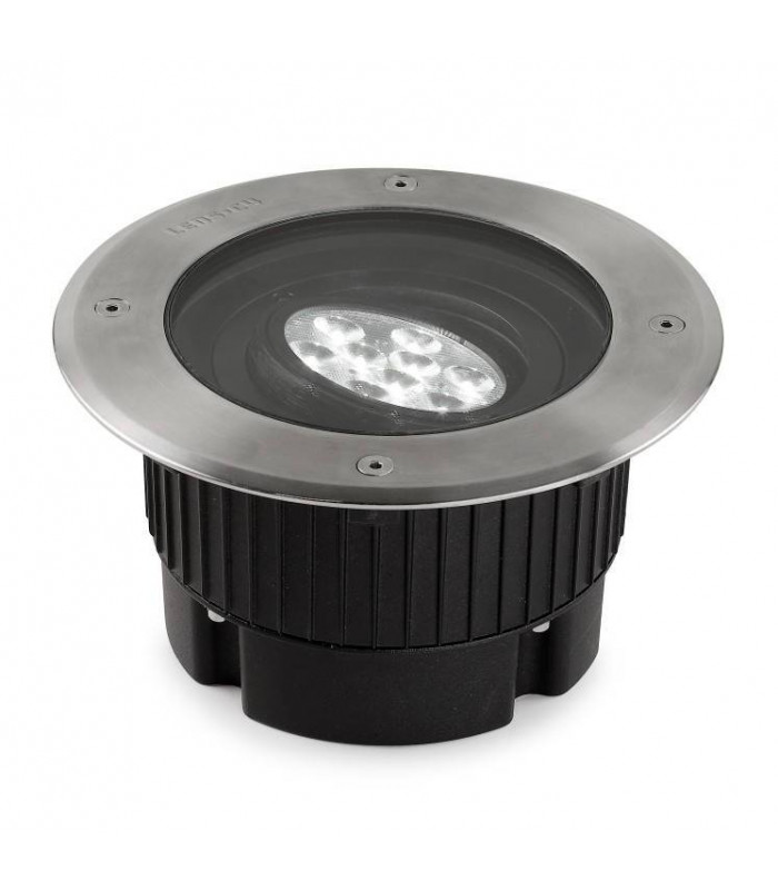 LED 9 Light Round Recessed Floor Light Stainless Steel Aisi 316 IP67