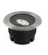 LED 9 Light Round Recessed Floor Light Stainless Steel Aisi 316 IP67
