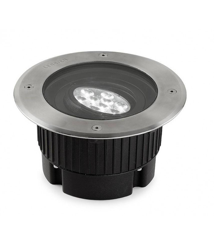 LED 9 Light Round Recessed Floor Light Stainless Steel Aisi 316 IP67