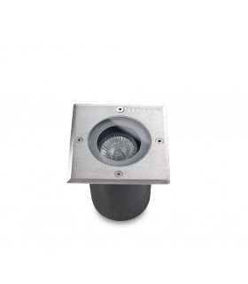 1 Light Square Recessed Floor Light Stainless Steel Aisi 316 IP67, GU10
