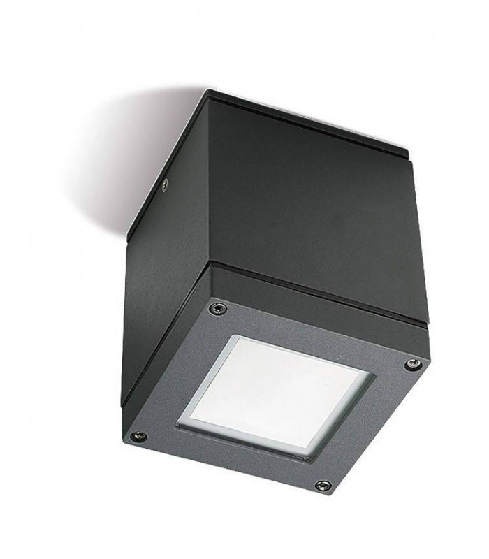 1 Light Outdoor Surface Mounted Ceiling Light Urban Grey IP54, E27