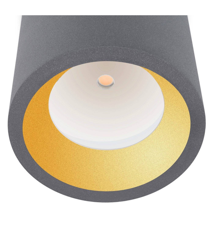 LED 1 Light Outdoor Surface Mounted Ceiling Light Grey IP65