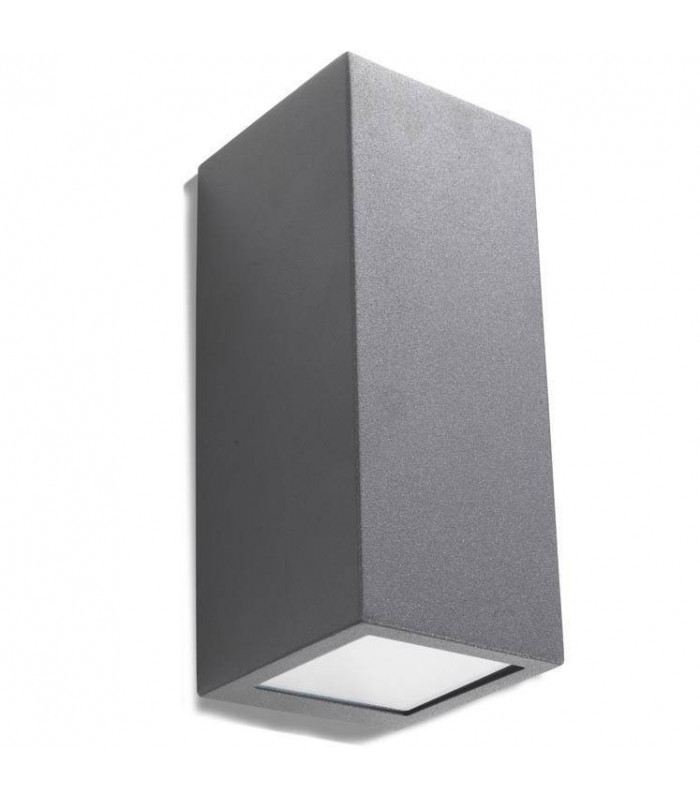 2 Light Outdoor Wall Light Urban Grey IP44, GU10