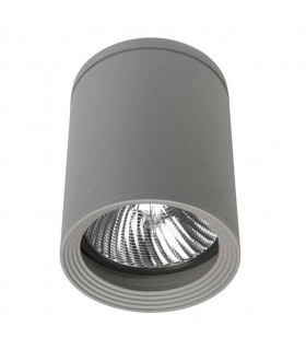1 Light Outdoor Surface Mounted Ceiling Light Grey IP54, E27