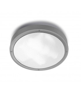 2 Light Large Outdoor Ceiling Light Grey IP65, E27