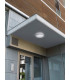 2 Light Outdoor Ceiling Light White, Opal IP65, E27