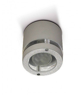 1 Light Outdoor Surface Mounted Ceiling Light Grey IP54, GU10