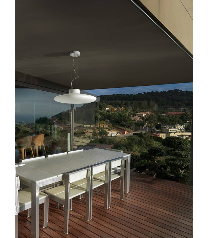 4 Light Outdoor Ceiling Pendant Light White IP44, E27