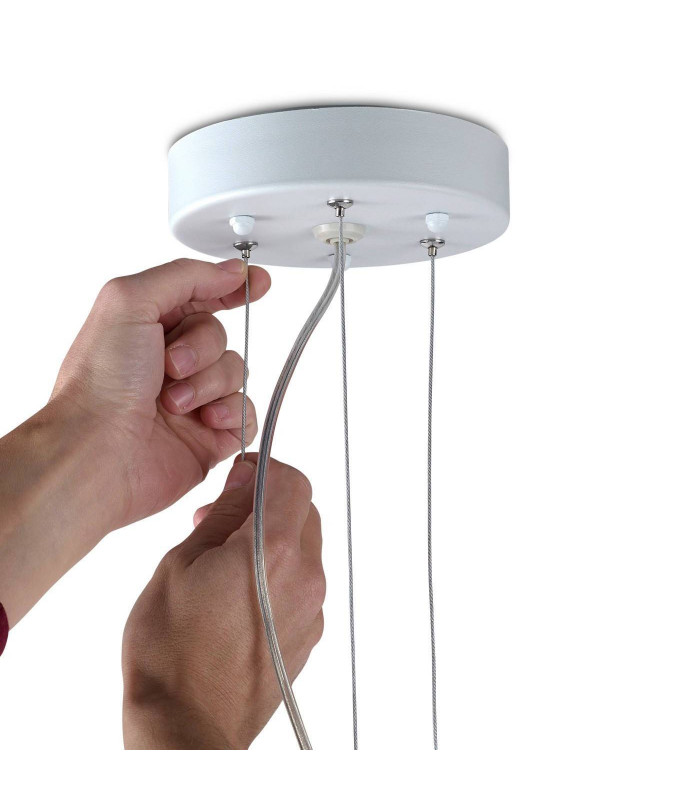 4 Light Outdoor Ceiling Pendant Light White IP44, E27