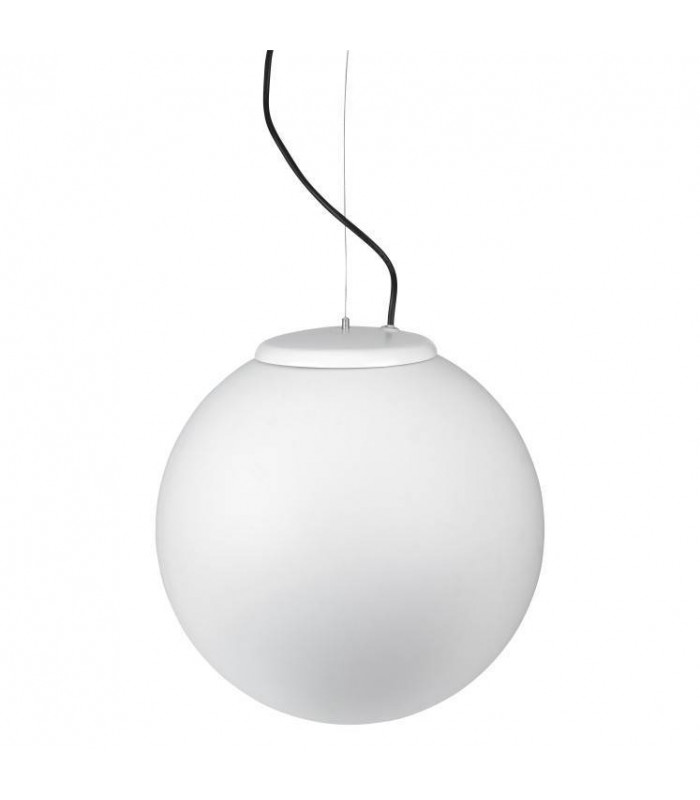 1 Light Large Outdoor Globe Ceiling Pendant Light White IP44, E27