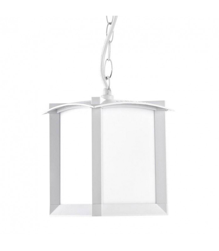 1 Light Outdoor Ceiling Pendant Light White, E27