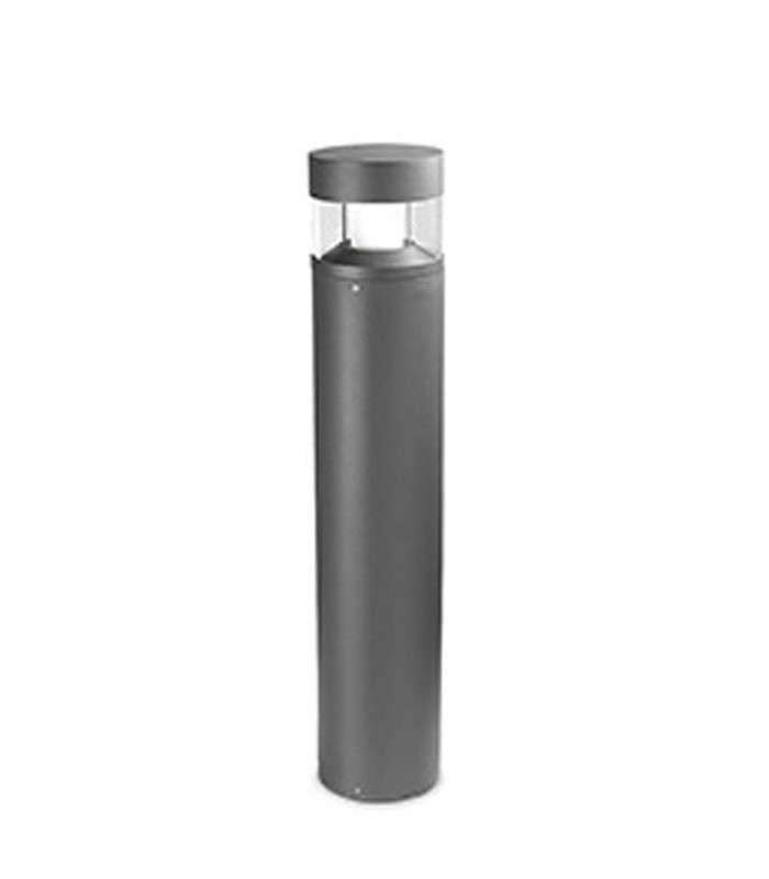 1 Light Small Outdoor Bollard Light Urban Grey IP65, E27