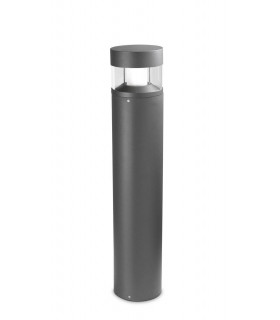 1 Light Large Outdoor Bollard Light Urban Grey IP65, E27