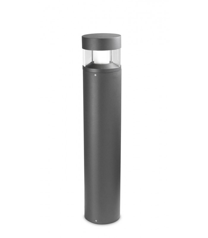 1 Light Large Outdoor Bollard Light Urban Grey IP65, E27