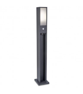 LED 2 Light Outdoor Bollard Light Urban Grey with PIRSensor IP65, E27