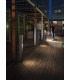 LED 2 Light Outdoor Bollard Light Urban Grey with PIRSensor IP65, E27