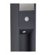 LED 2 Light Outdoor Bollard Light Urban Grey with PIRSensor IP65, E27