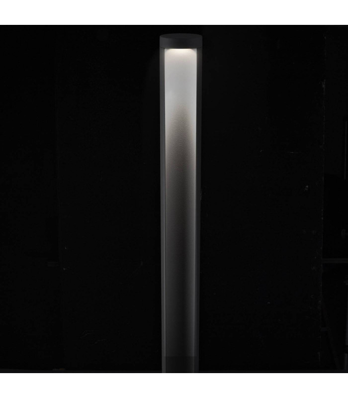 LED 1 Light Outdoor Bollard Light Grey IP65