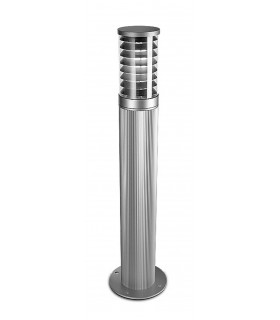1 Light Outdoor Bollard Light Grey IP65, E27