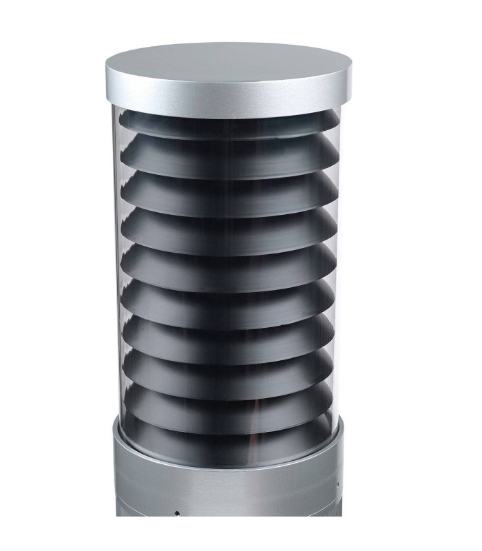 1 Light Outdoor Bollard Light Grey IP65, E27