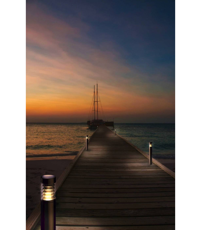 1 Light Medium Outdoor Bollard Light Stainless Steel Aisi 316 IP54, E27