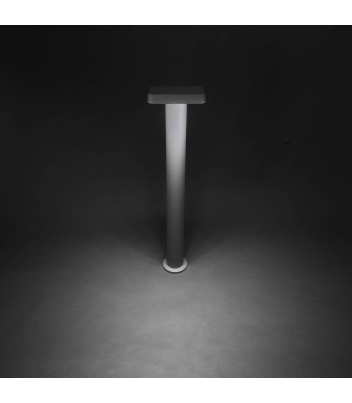 LED 8 Light Outdoor Bollard Light Grey IP54