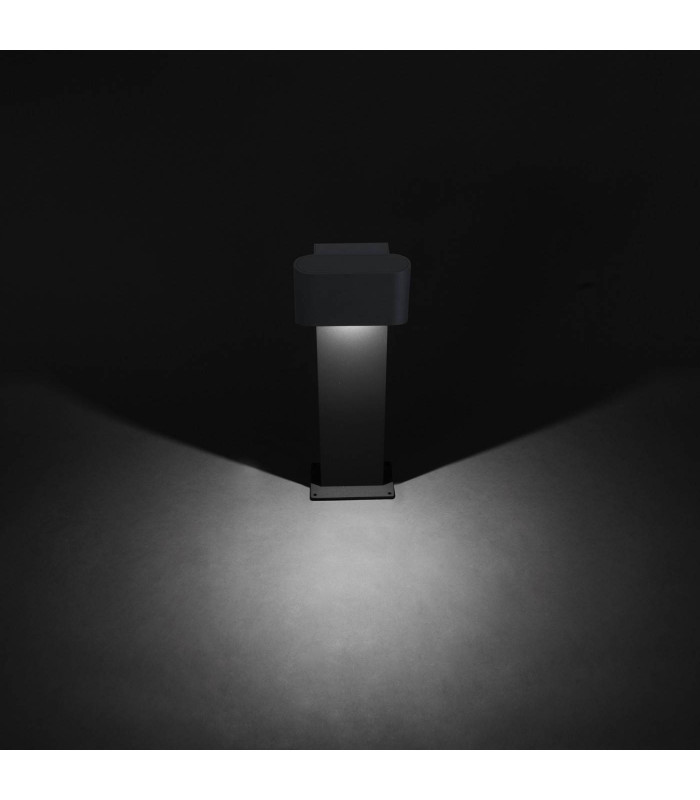LED 1 Light Outdoor Bollard Light Urban Grey IP65