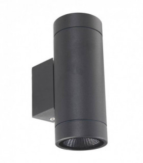 LED 2 Light Outdoor Up Down Wall Light Urban Grey IP44